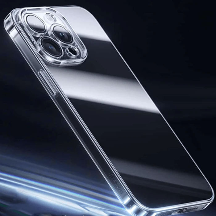 Baseus iPhone 15 Pro Corning Serisi Silikon Kılıf + Tempered Ekran Koruyucu Set-(5775) - Şeffaf 2