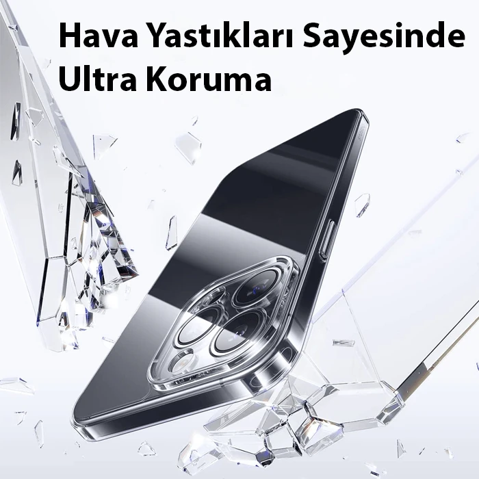 Baseus iPhone 15 Pro Corning Serisi Silikon Kılıf + Tempered Ekran Koruyucu Set-(5775) - Şeffaf 2