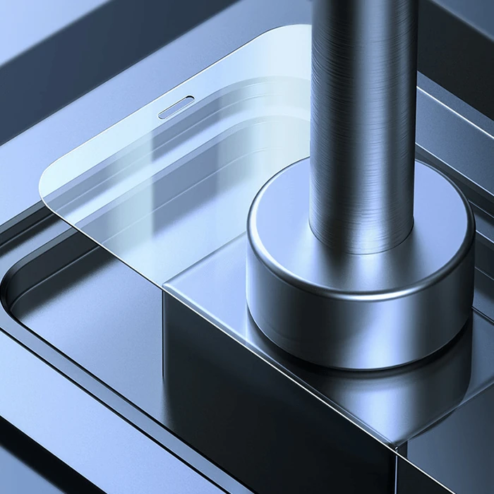 Baseus iPhone 15 Pro Corning Serisi Silikon Kılıf + Tempered Ekran Koruyucu Set-(5775) - Şeffaf 2