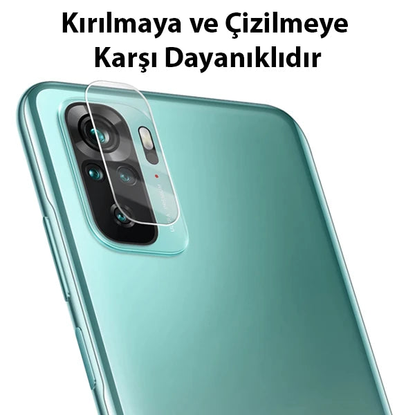 ALLY Xiaomi Redmi Note 10 4G Tempered Glass Cam Kamera Koruyucu-(5775) - Şeffaf 2