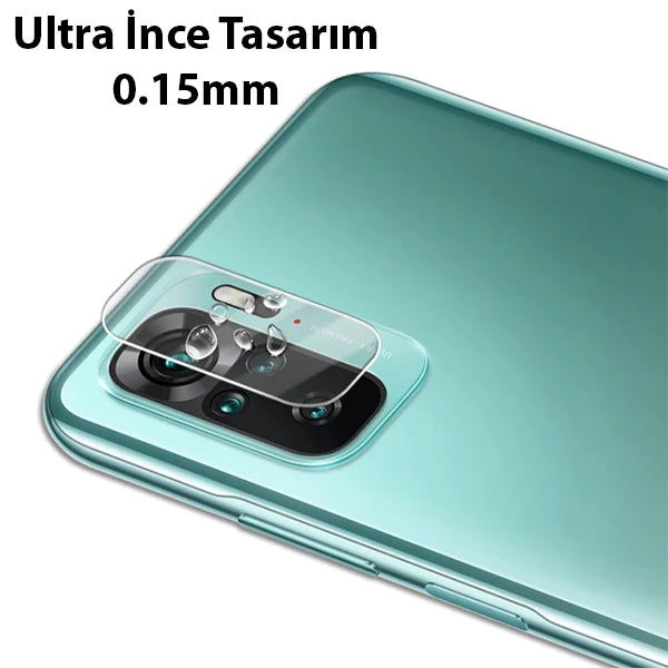 ALLY Xiaomi Redmi Note 10 4G Tempered Glass Cam Kamera Koruyucu-(5775) - Şeffaf 2