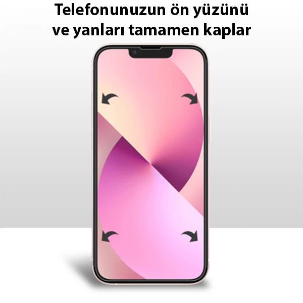 iPhone 13 6.1 Film Ön Arka Full Koruyucu Nano Hidrojel Koruyucu Set-(5775) - Şeffaf 2