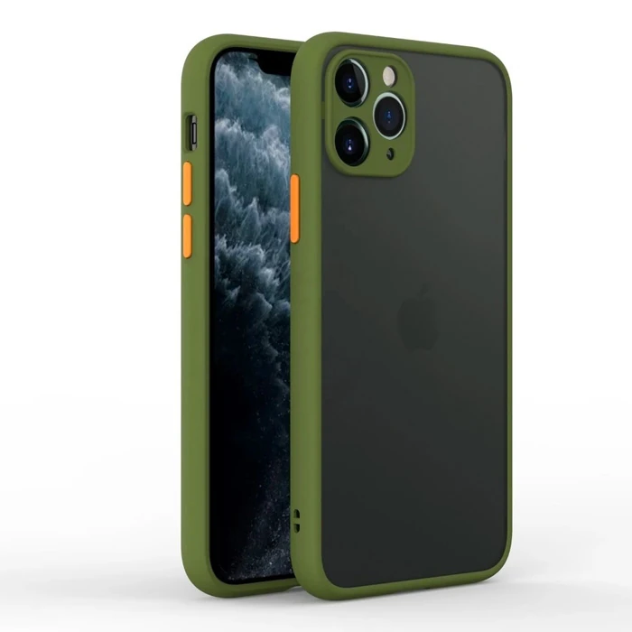 iPhone 11 Pro 5.8inç Kamera Korumalı Premium Silikon Kılıf-(5775) - Yeşil