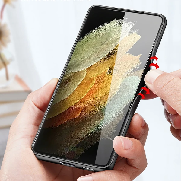 Dux Ducis Sm Galaxy S21 Ultra Kılıf  Fino Series Premium Arka Koruma Kılıf-(5775) - Siyah