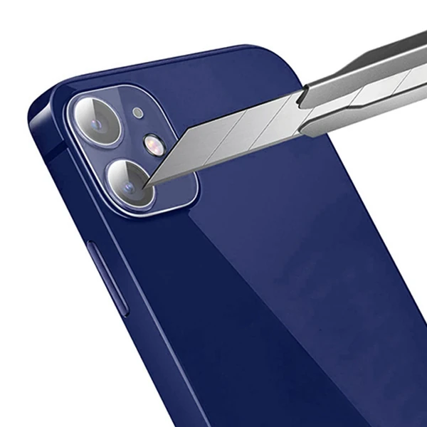 GOR İPhone 12 Mini 5.4 Best Full Tempered Cam Kamera Koruyucu 2Adet Set-(5775) - Şeffaf 2