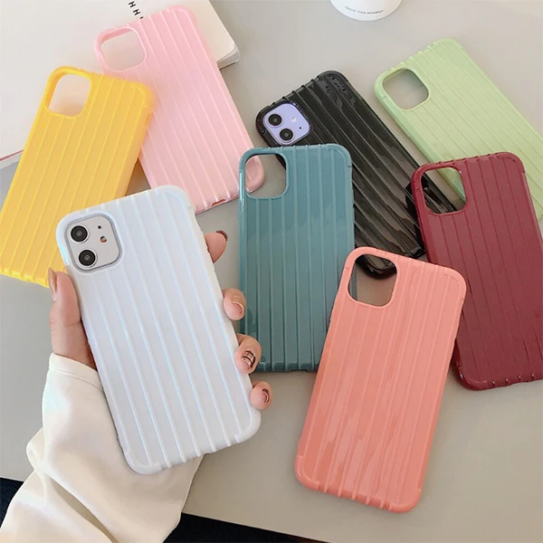 Ally İPhone 11 6.1 İnch Trunk Lines ince Soft Silikon Kılıf-(5775) - Siyah