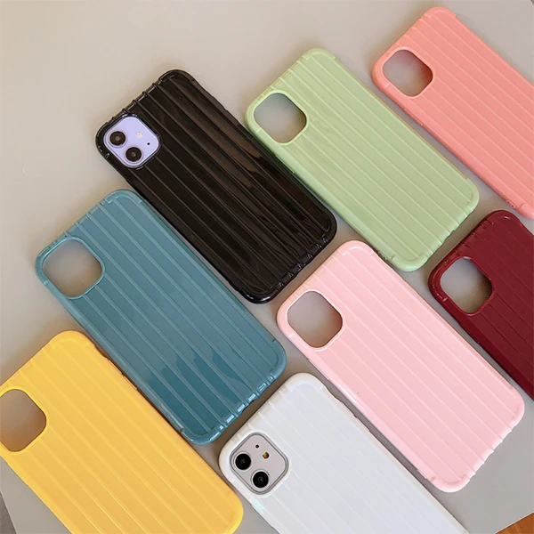 Ally İPhone 11 6.1 İnch Trunk Lines ince Soft Silikon Kılıf-(5775) - Siyah