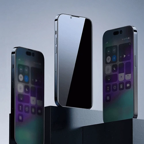 Baseus Crystal iPhone 15 Privacy Full Koruma Tempered Cam Ekran Koruyucu-(5775) - Şeffaf 2