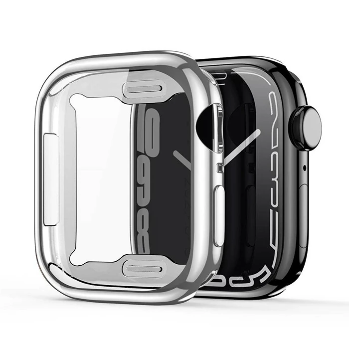Dux Ducis Samo Series Apple Watch Ultra 49mm için Soft TPU Full Koruma Ultra İnce Silikon Kılıf-(5775) - Siyah