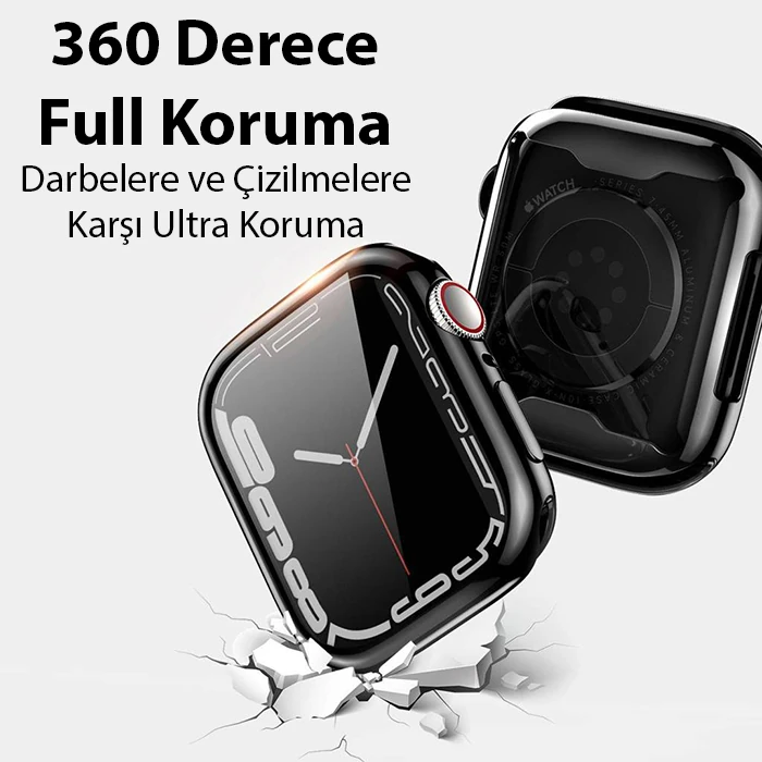 Dux Ducis Samo Series Apple Watch Ultra 49mm için Soft TPU Full Koruma Ultra İnce Silikon Kılıf-(5775) - Siyah