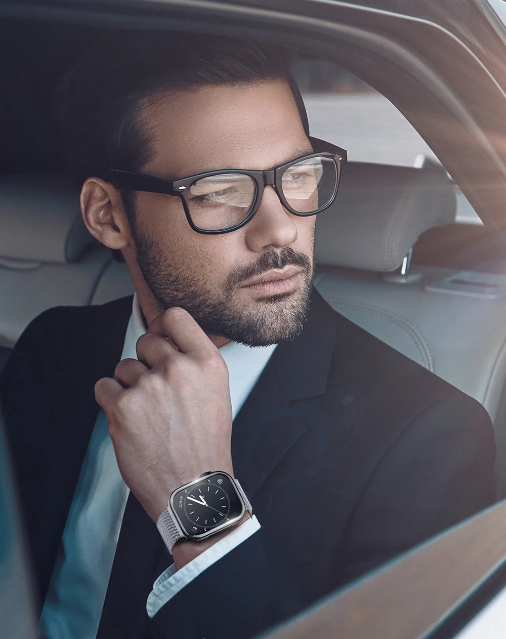 Dux Ducis Samo Series Apple Watch Ultra 49mm için Soft TPU Full Koruma Ultra İnce Silikon Kılıf-(5775) - Siyah