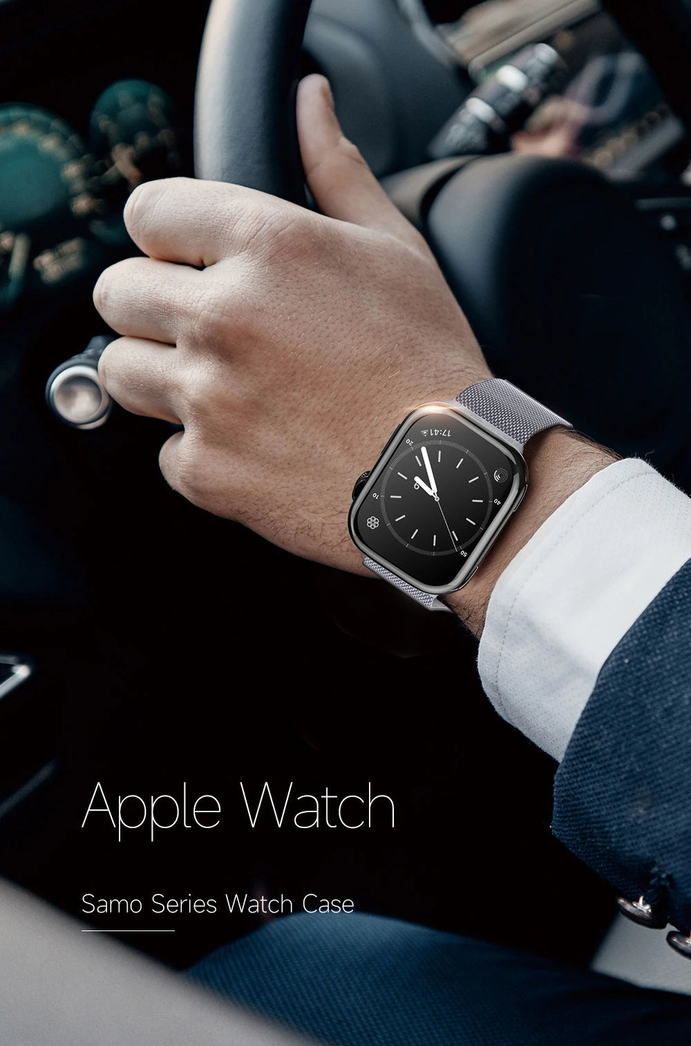 Dux Ducis Samo Series Apple Watch Ultra 49mm için Soft TPU Full Koruma Ultra İnce Silikon Kılıf-(5775) - Siyah