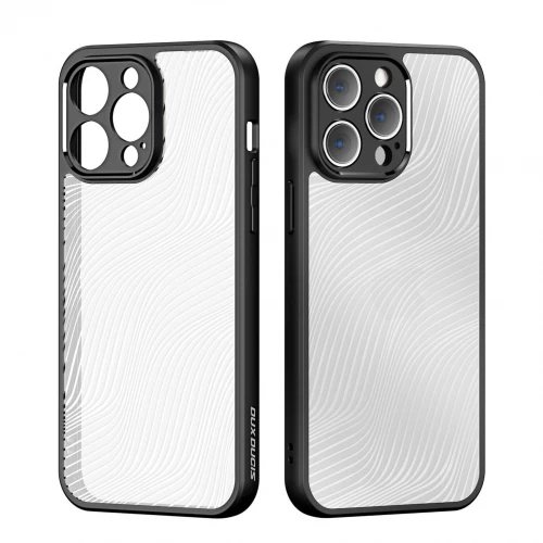 Dux Ducis iPhone 14 Pro Max Aimo Series Premium Buzlu Sert PC-TPU Kılıf-(5775) - Siyah
