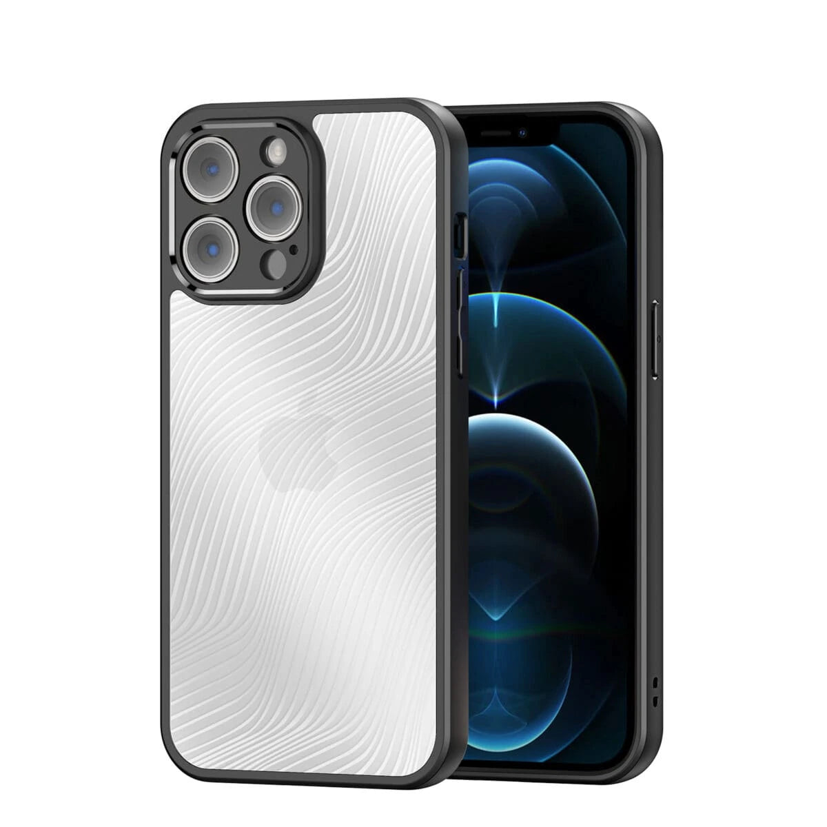 Dux Ducis iPhone 14 Pro Max Aimo Series Premium Buzlu Sert PC-TPU Kılıf-(5775) - Siyah
