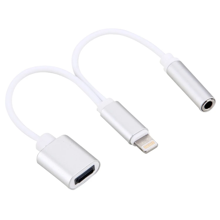 iPhone 14-13-12-11 3.5mm Kulaklık ve Şarj Dönüştürücü-(5775) - Gold