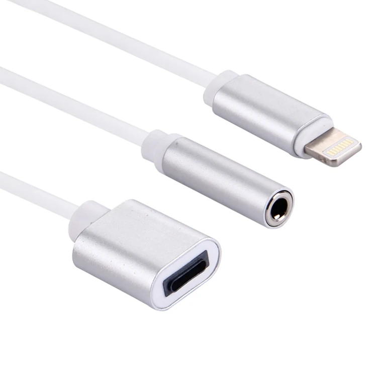iPhone 14-13-12-11 3.5mm Kulaklık ve Şarj Dönüştürücü-(5775) - Gold