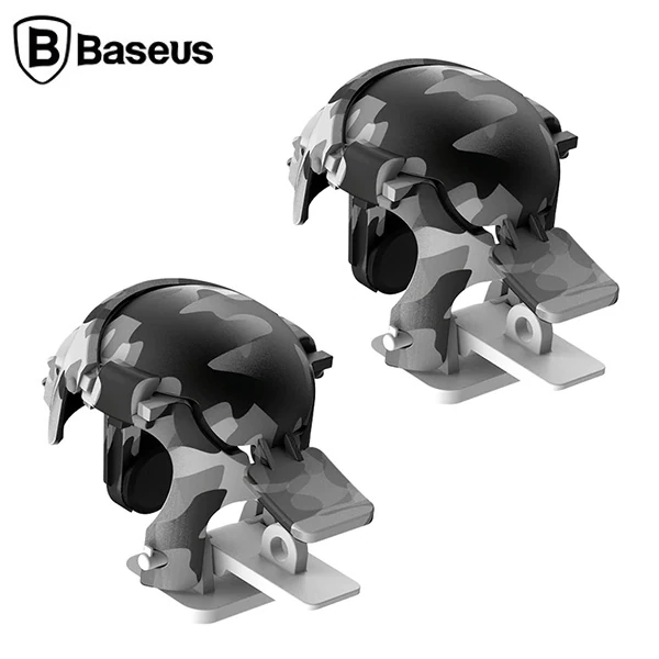 Baseus Gamo GA03 Gamepad Oyun Ateşleyici Tetik/ Level 3 Helmet PUBG Gadget-(5775) - Kamuflaj Yeşil