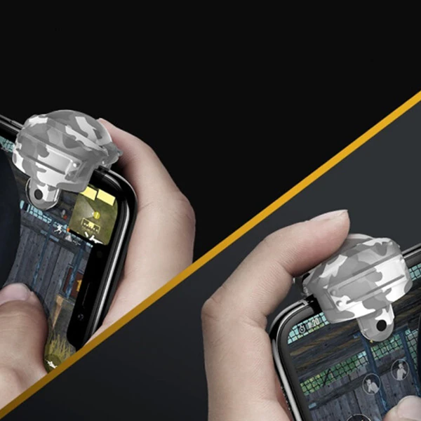 Baseus Gamo GA03 Gamepad Oyun Ateşleyici Tetik/ Level 3 Helmet PUBG Gadget-(5775) - Kamuflaj Yeşil