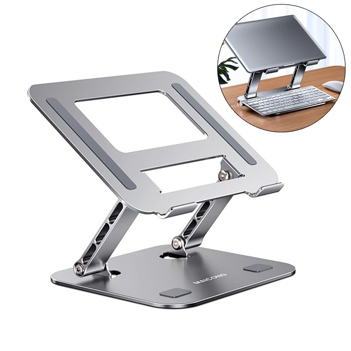 ALLY MC LS515 Yükseklik Ayarlı Dizüstü Laptop Notebook Standı-(5775) - Gümüş