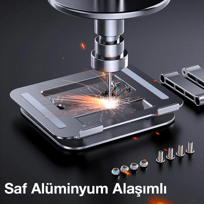 ALLY MC LS515 Yükseklik Ayarlı Dizüstü Laptop Notebook Standı-(5775) - Gümüş