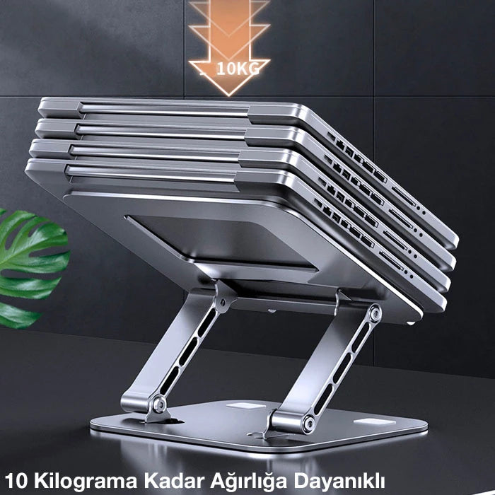 ALLY MC LS515 Yükseklik Ayarlı Dizüstü Laptop Notebook Standı-(5775) - Gümüş