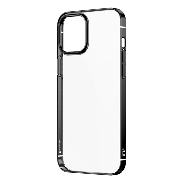 Baseus Glitter İPhone 12 Pro Max Şeffaf Lüx Silikon Kılıf Soft TPU Kılıf-(5775) - Mavi