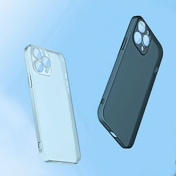 Ally iPhone 14 Plus 6.7inch Frosted Glass Şeffaf Kamera Korumalı Kılıf-(5775) - Siyah