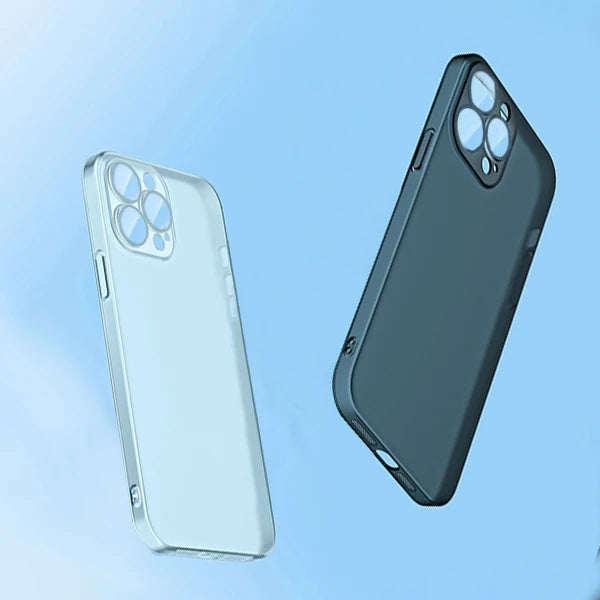 Ally iPhone 14 Plus 6.7inch Frosted Glass Şeffaf Kamera Korumalı Kılıf-(5775) - Beyaz