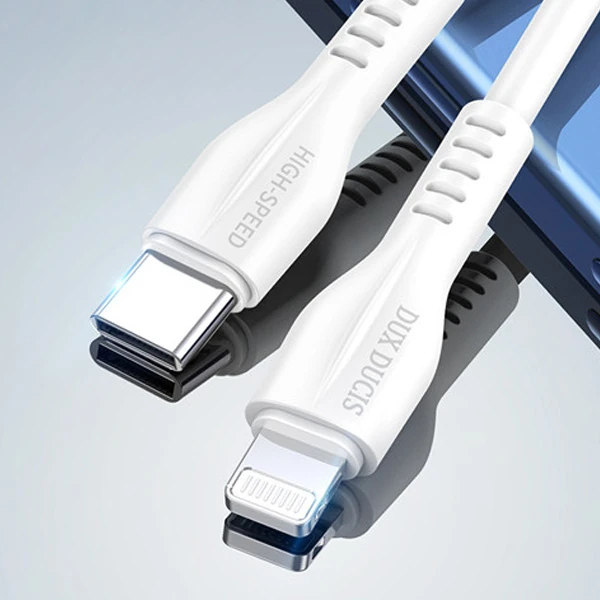DUX DUCİS İPhone 20W Hızlı Şarj İPhone 14 13- 1211 Şarj Kablosu 1metre-(5775) - Beyaz