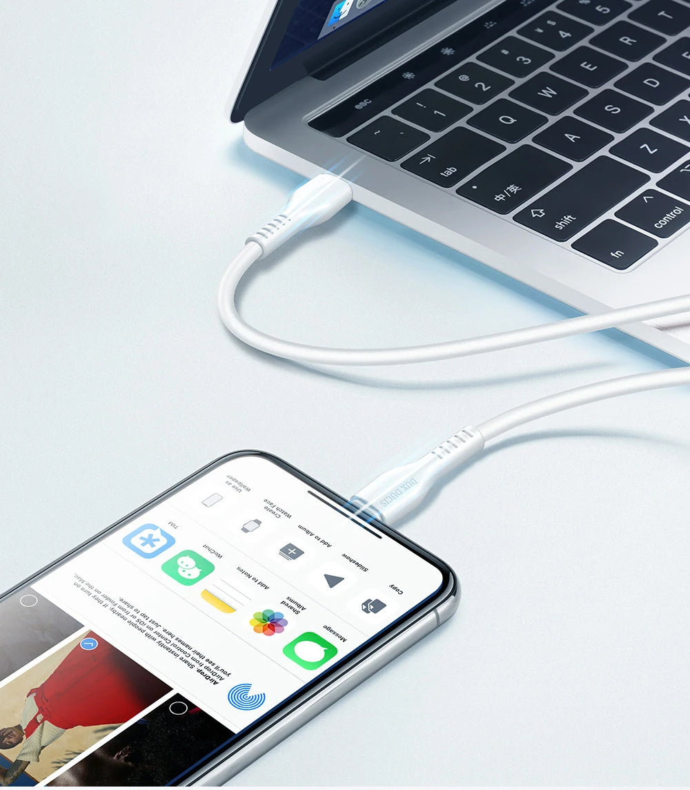 DUX DUCİS İPhone 20W Hızlı Şarj İPhone 14 13- 1211 Şarj Kablosu 1metre-(5775) - Beyaz