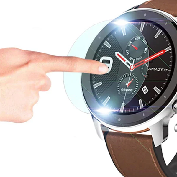 Amazfit GTR 47mm Tempered Cam Ekran Koruyucu-(5775) - Şeffaf 2