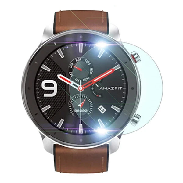 Amazfit GTR 47mm Tempered Cam Ekran Koruyucu-(5775) - Şeffaf 2