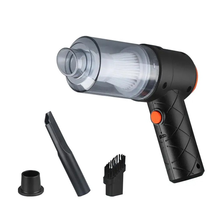ALLY M2037 6000R Portatif Vakumlu Üflemeli Mini Araç Süpürgesi - Toz ve Kül Temizliği-(5775) - Siyah