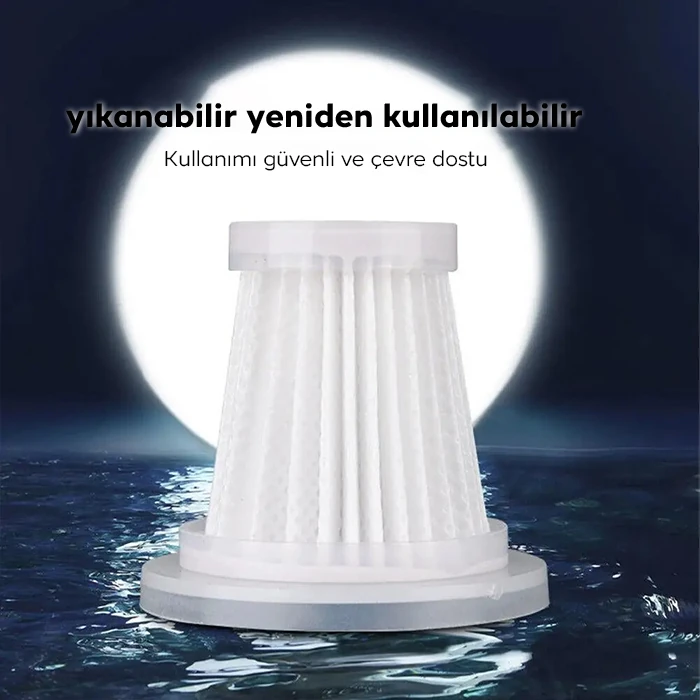 ALLY M2037 6000R Portatif Vakumlu Üflemeli Mini Araç Süpürgesi - Toz ve Kül Temizliği-(5775) - Siyah