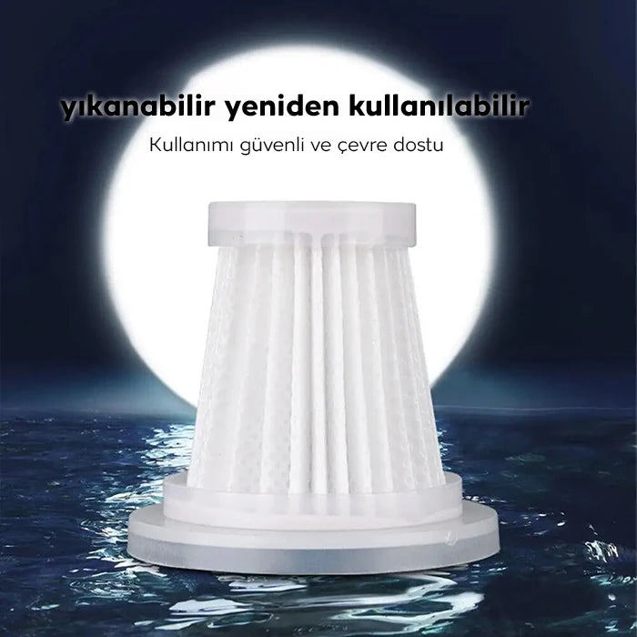 ALLY M2037 6000R Portatif Vakumlu Üflemeli Mini Araç Süpürgesi - Toz ve Kül Temizliği-(5775) - Siyah