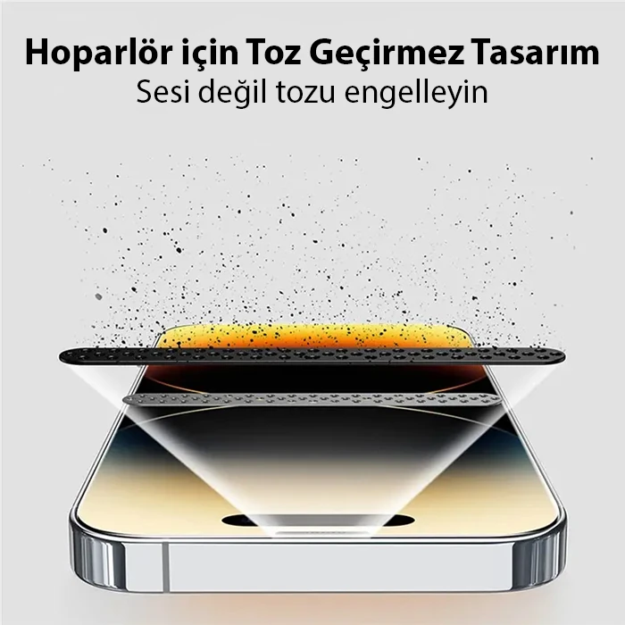 Baseus Corning iPhone 15 Full Koruma Eye-Protection Tempered Cam Ekran Koruyucu-(5775) - Şeffaf 2