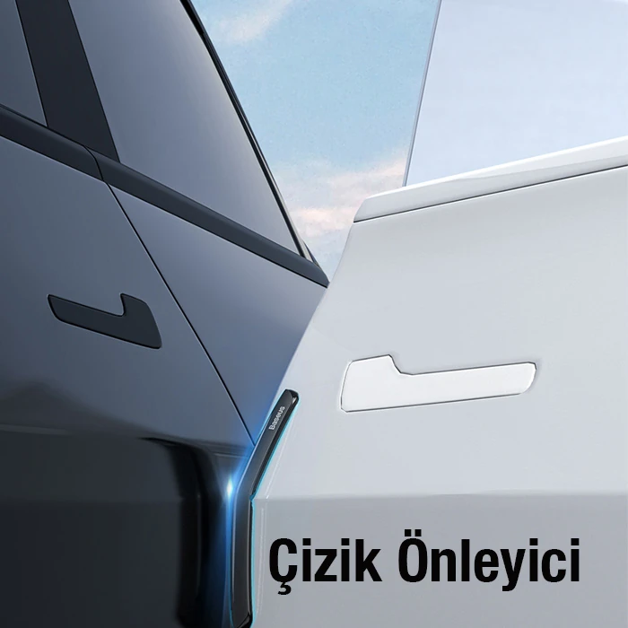Baseus T-Space 6 Parça Tesla Araç Kapı Çizik Önleyici Tampon Koruma Seti-(5775) - Siyah