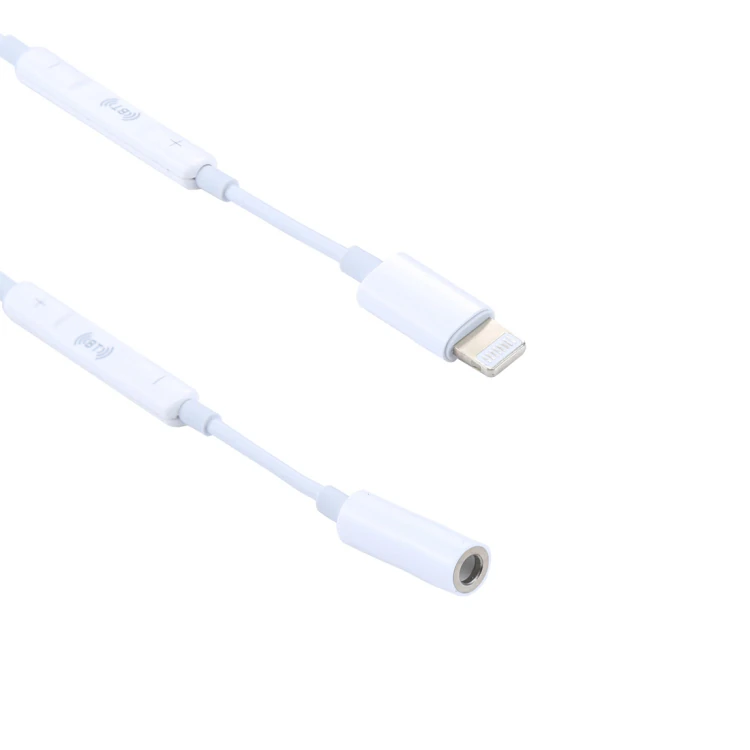 Ally Mh020 İPhone 14-13-12-11 Lighting 3.5mm Kulaklık Jakı Adaptörü-(5775) - Beyaz