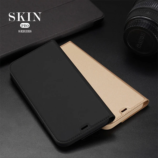 DUX DUCİS İPhone 12 Mini Kılıf Kapaklı Flip Cover Kılıf Skin Pro Series Kılıf-(5775) - Siyah