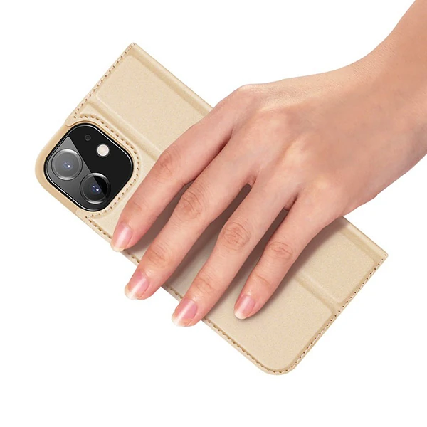 DUX DUCİS İPhone 12 Mini Kılıf Kapaklı Flip Cover Kılıf Skin Pro Series Kılıf-(5775) - Siyah
