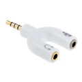 ALLY 3.5 mm Kulaklık Mikrofon Çoklayıcı 3.5 mm Splitter Dönüştürücü-(5775) - Kırmızı