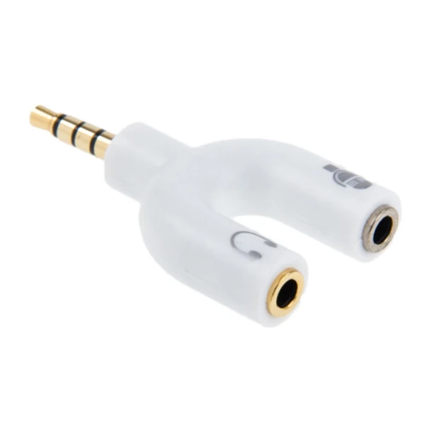 ALLY 3.5 mm Kulaklık Mikrofon Çoklayıcı 3.5 mm Splitter Dönüştürücü-(5775) - Kırmızı