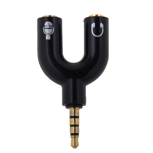 ALLY 3.5 mm Kulaklık Mikrofon Çoklayıcı 3.5 mm Splitter Dönüştürücü-(5775) - Kırmızı