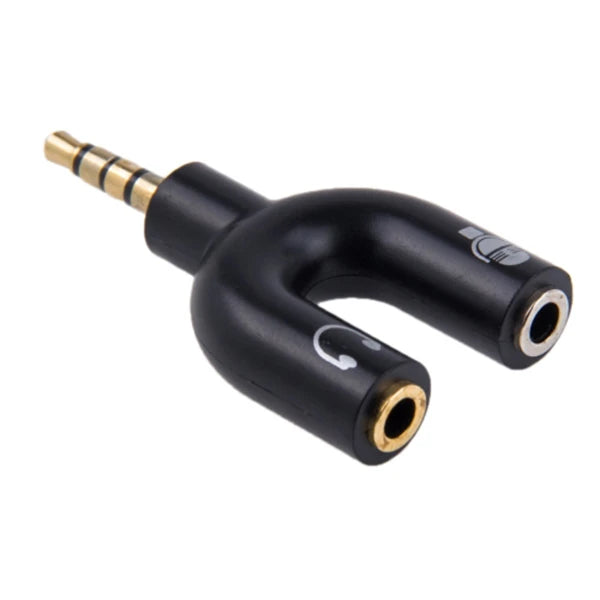 ALLY 3.5 mm Kulaklık Mikrofon Çoklayıcı 3.5 mm Splitter Dönüştürücü-(5775) - Kırmızı