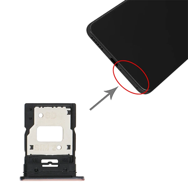 Xiaomi Mi 11 Lite Sim Hafıza Kart Kapağı Tutucu-(5775) - Siyah