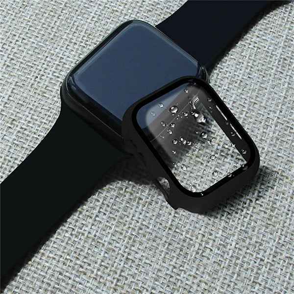 ALLY Apple Watch 4-5-6 40mm Silikon Kordon Kayış ve Ekran Koruyucu Kılıf-(5775) - Su Yeşili