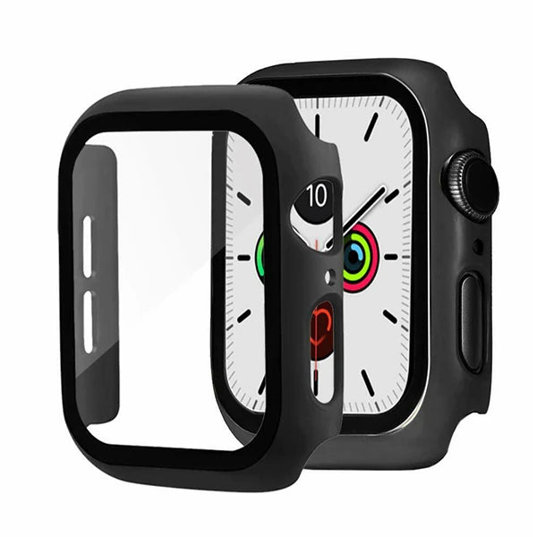 ALLY Apple Watch 4-5-6 40mm Silikon Kordon Kayış ve Ekran Koruyucu Kılıf-(5775) - Su Yeşili