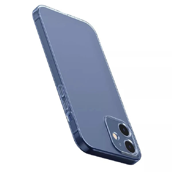 Baseus Simple Case iPhone 12 6.1 İnce Şeffaf Silikon Kılıf Kamera Korumalı-(5775) - Şeffaf 2