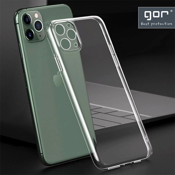 Gor İPhone 12 Pro Max 6.7 İnch Kılıf Kamera Korumalı Şeffaf Silikon Kılıf-(5775) - Şeffaf 2