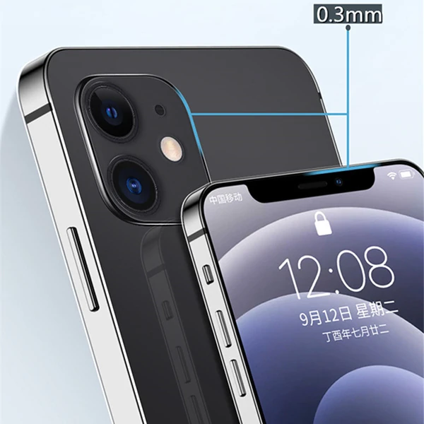 Gor İPhone 12 Pro Max 6.7 İnch Kılıf Kamera Korumalı Şeffaf Silikon Kılıf-(5775) - Şeffaf 2